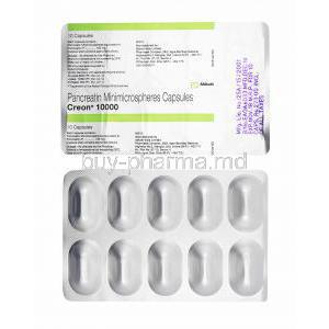 Creon, Pancreatin 10,000IU capsules
