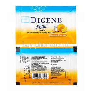 Digene Fizz Powder Orange Flavour sachet