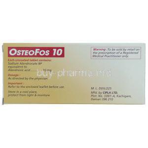 Osteofos, Generic  Fosamax, Alendronate 10 mg manufacturer