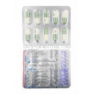 Ceff, Cephalexin 250mg capsules