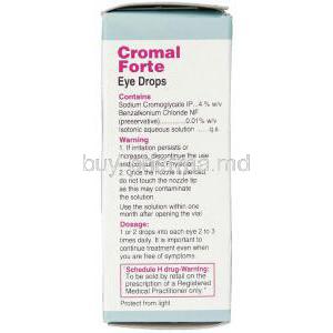 Cromal Forte, Generic  Intal Forte Eye Drop, Sodium Cromoglycate eyedrops composition