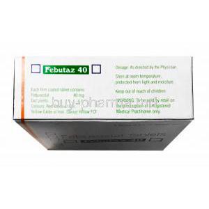 Febutaz, Febuxostat 40mg composition