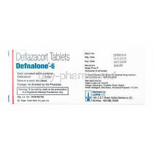 Defnalone, Deflazacort 6mg manufacturer