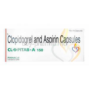 Clopitab A, Aspirin low strength and Clopidogrel 150mg