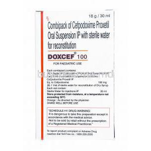 Doxcef Oral Suspension, Cefpodoxime 100mg composition