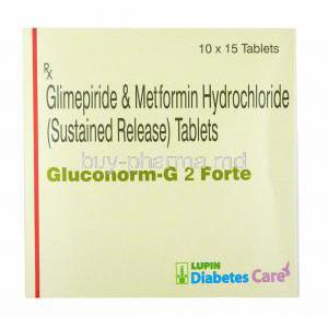 Gluconorm-G Forte, Glimepiride and Metformin 2mg
