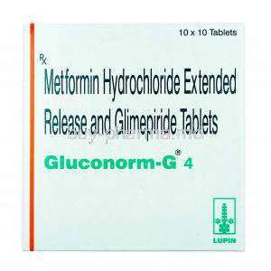 Gluconorm-G, Glimepiride and Metformin 4mg