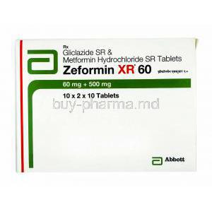 Zeformin XR, Gliclazide and Metformin 60mg