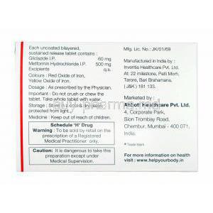 Zeformin XR, Gliclazide and Metformin 60mg manufacturer