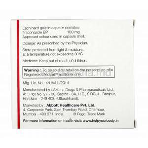 i-Tyza, Itraconazole 100mg manufacturer