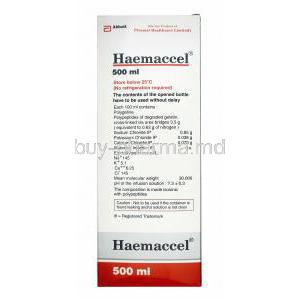 Haemaccel Infusion, Calcium Chloride, Potassium Chloride and Sodium Chloride composition