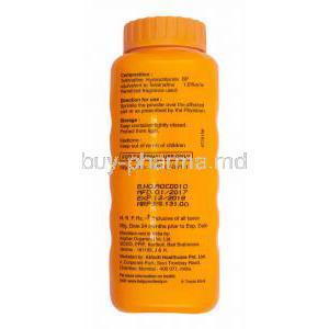 Tyza Dusting Powder, Terbinafine direction for use