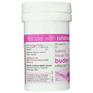 Generic Pulmicort, Budecort Budesonide 100 mcg Rotacaps container composition