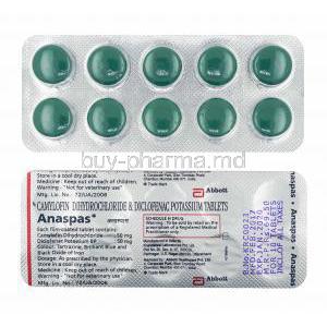 Anaspas, Camylofin and Diclofenac tablets