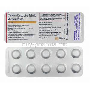 Zimnic, Cefixime 50mg tablets