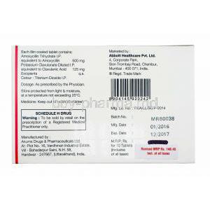 Megamox CV, Amoxicillin and Clavulanic Acid 625mg manufacturer