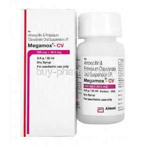 Megamox CV Dry Syrup, Amoxicillin/ Clavulanic Acid