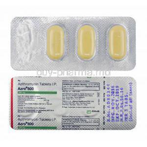 Azro, Azithromycin 500mg tablets