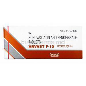 Arvast F, Fenofibrate and Rosuvastatin 10mg