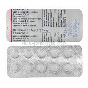 Asprito, Aripiprazole 2mg tablets