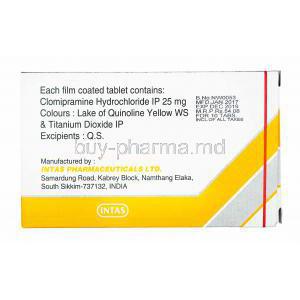 Clonil, Clomipramine 25mg manufacturer