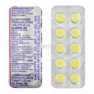 Clonil, Clomipramine 25mg tablets