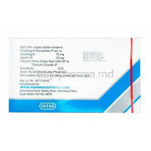 Clavix-AS, Aspirin low strength and Clopidogrel 75mg manufacturer