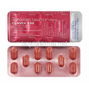 Clavix, Clopidogrel 150mg tablets