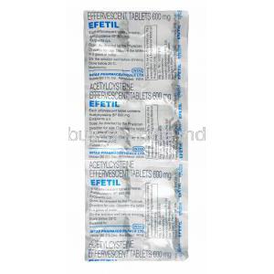 Efetil, Acetylcysteine tablets