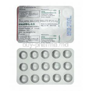 Enapril, Enalapril 2.5mg tablets