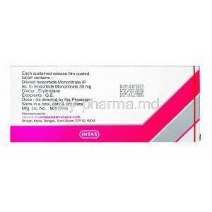 Monit, Isosorbide Mononitrate 30mg manufacturer