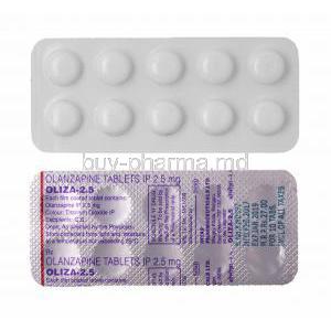 Oliza, Olanzapine 2.5mg tablets