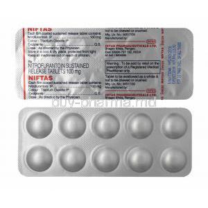 Niftas, Nitrofurantoin 100mg tablets