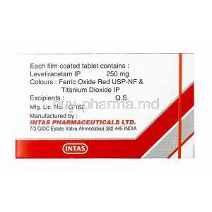 Levera, Levetiracetam 250mg manufacturer