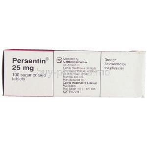 Generic  Persantin, Persantin, Dipyridamole 25 mg Tablet manufacturer information