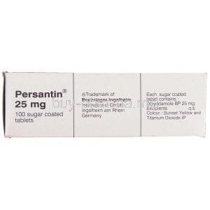 Persantin, Generic  Persantin,  Dipyridamole 25 Mg Tablet Composition