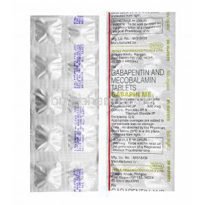 Gabapin ME, Gabapentin and Methylcobalamin 300mg tablets
