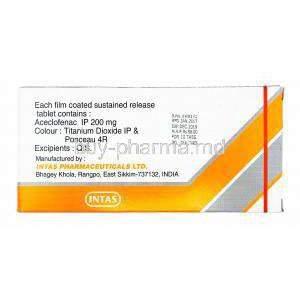 Hifenac, Aceclofenac 200mg manufacturer