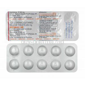 Hifenac, Aceclofenac 200mg tablets