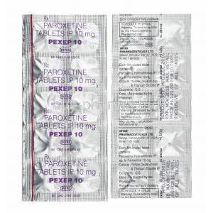 Pexep, Paroxetine 10mg tabets