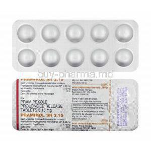 Pramirol, Pramipexole 3.15mg tablets