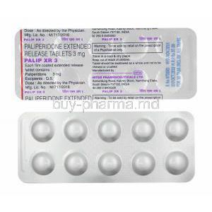 Palip, Paliperidone 3mg tablets