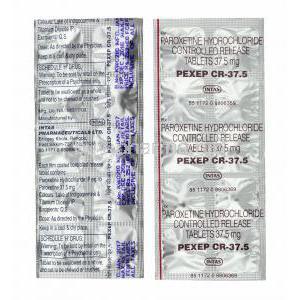 Pexep CR, Paroxetine 37.5mg tablets