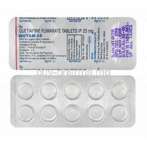 Qutan, Quetiapine 25mg tablets