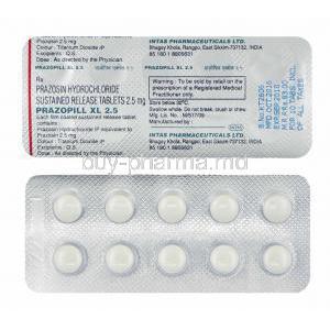 Prazopill, Prazosin 2.5mg tablets