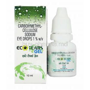 Eco Tears Gel Eye Drops, Carboxymethylcellulose