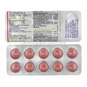 Sartel-LN, Cilnidipine and Telmisartan 80mg tablets