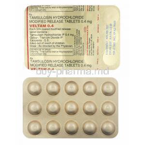 Veltam, Tamsulosin 0.4mg tablets