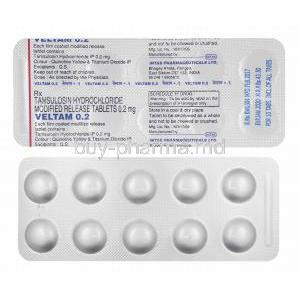 Veltam, Tamsulosin 0.2mg tablets