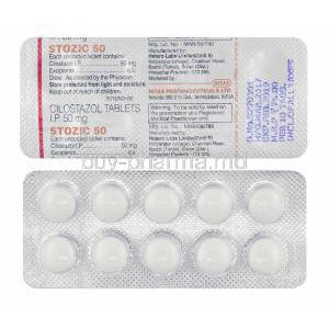 Stozic, Cilostazol 50mg tablets